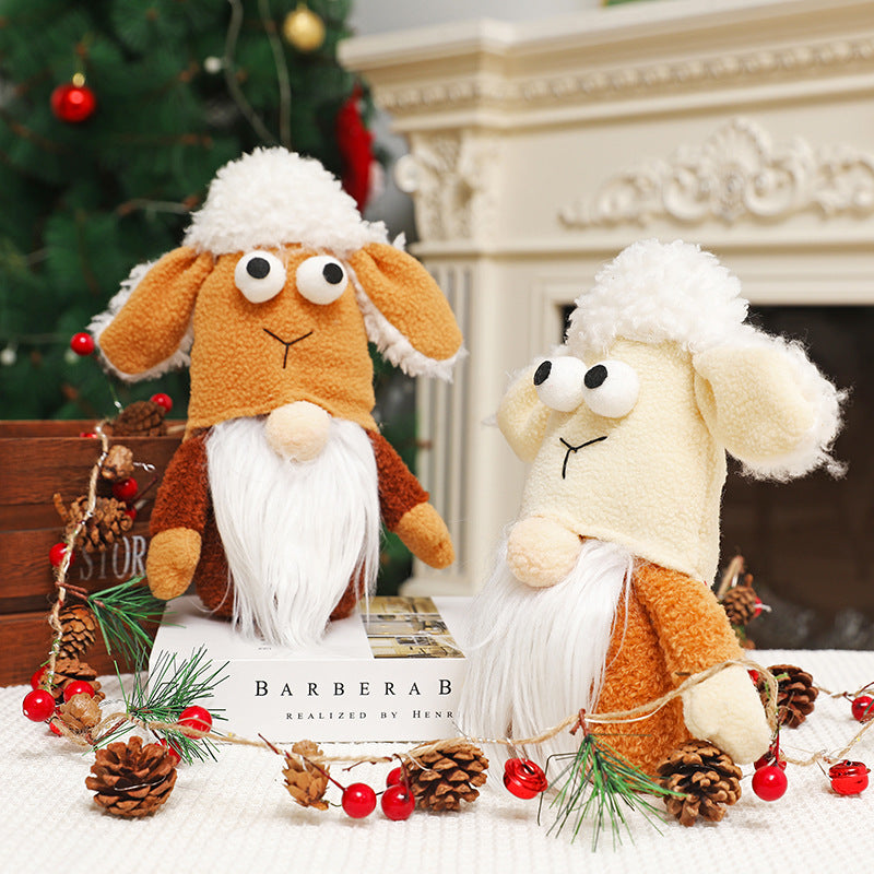 New Product Christmas Decorations Double-headed Plush Deer Doll Ornaments